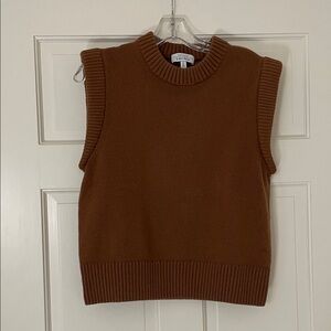 & Other Stories Brown Crew Neck Sweater Vest, Size S